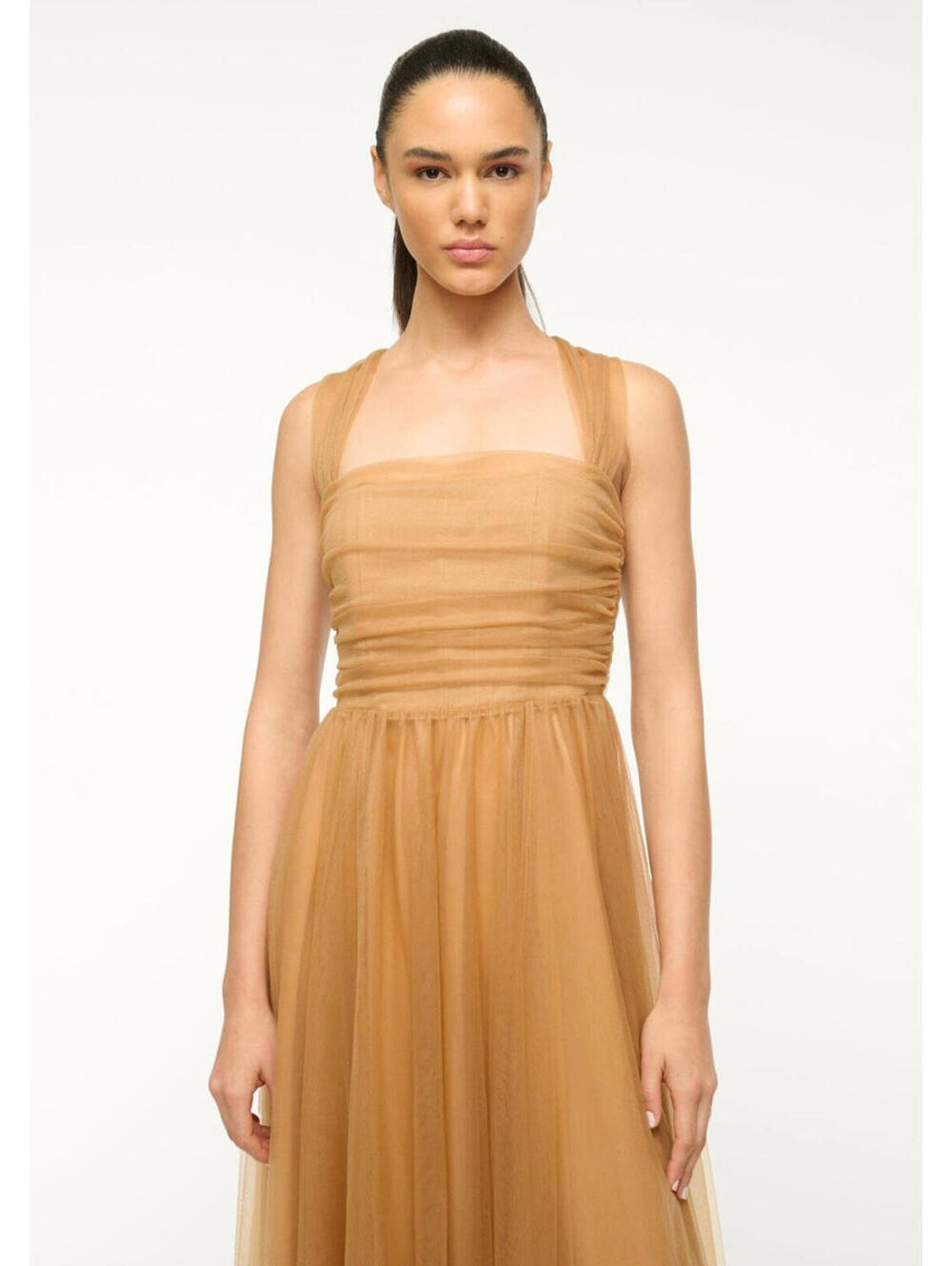 NWT Staud Antonia Tulle Ball Gown Sheer Designer Dress Full Skirt Princess 4 - Picture 7 of 9